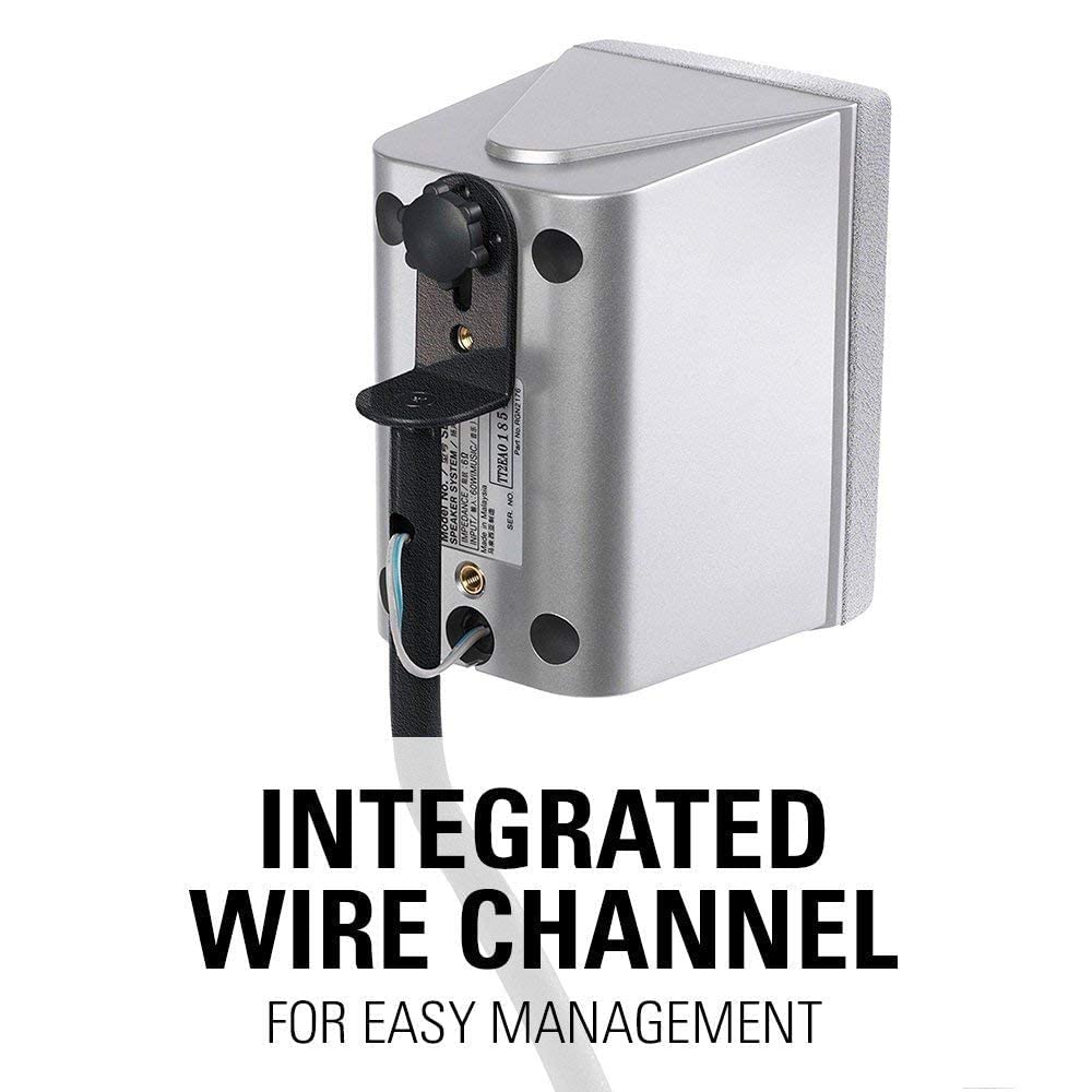 SANUS Adjustable Height Speaker Stand - Extends 28" to 38" - Holds Satellite & Small Bookshelf Speakers & SANUS Soundbar Mount with Height & Depth Adjust - Image 5