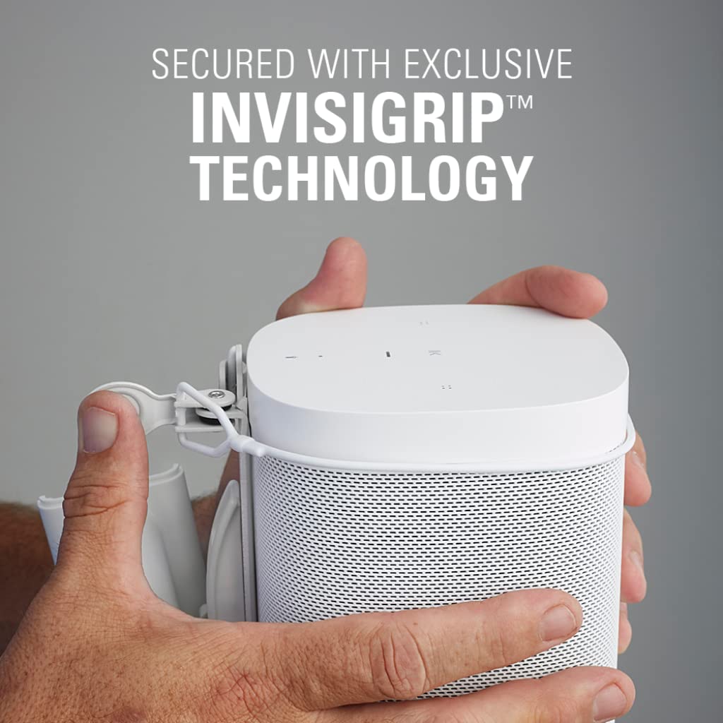 Sanus Adjustable Speaker Wall Mounts Designed for SONOS ONE, Play:1 & Play:3 - Pair (White) - Image 7