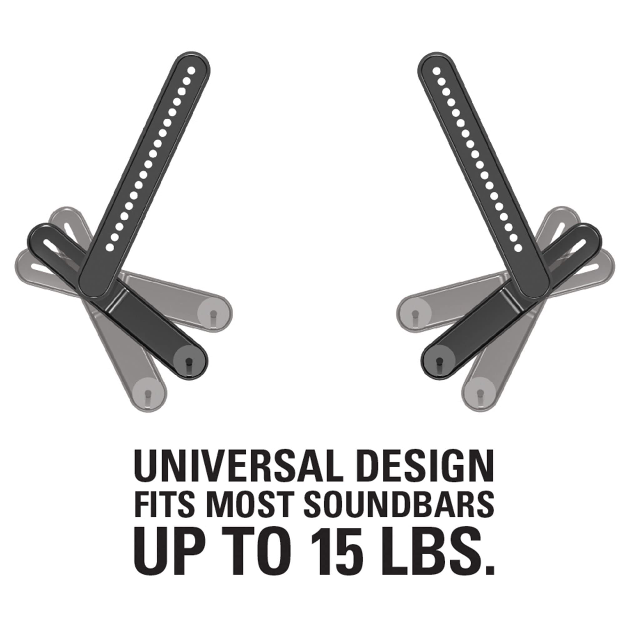 SANUS Extra Large TV Wall Mount Swivel & Tilt - Premium Universal Design fits TVs 37"-90" up to 150 lbs & SANUS Soundbar Mount for Most Soundbars up to 15 lbs - Easy Install & Tool Free Adjustments - Image 7