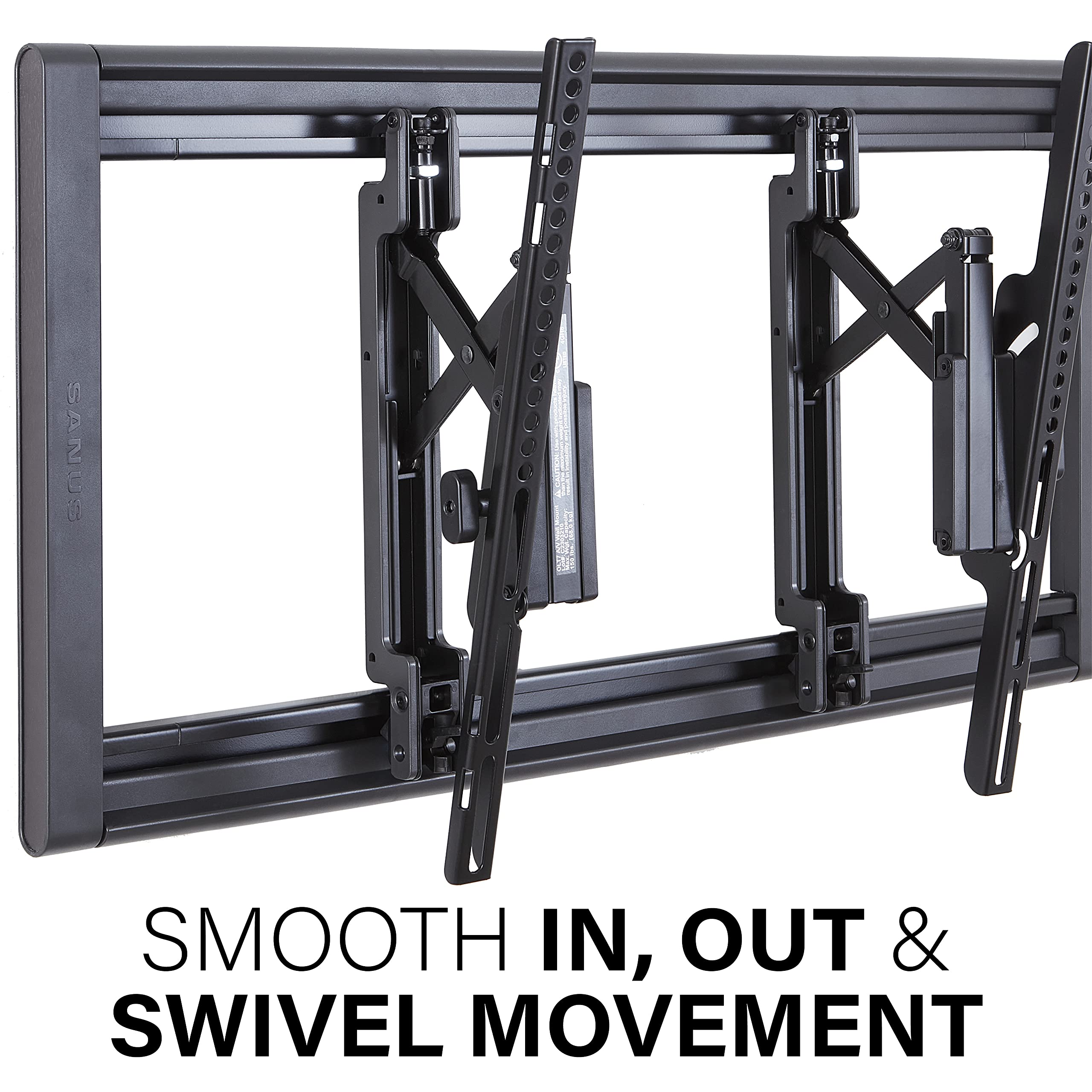 SANUS Advanced Tilt 4D Premium Universal Low Profile TV Mount for 42" - 90" Flat Screen TVs & in-Wall TV Power and Cable Management Kit - Image 5