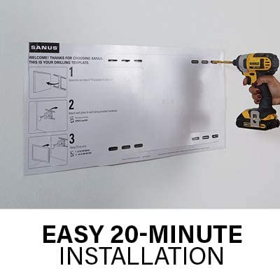 SANUS Extra Large TV Wall Mount Swivel & Tilt - Premium Universal Design fits TVs 37"-90" up to 150 lbs & SANUS Soundbar Mount for Most Soundbars up to 15 lbs - Easy Install & Tool Free Adjustments - Image 3