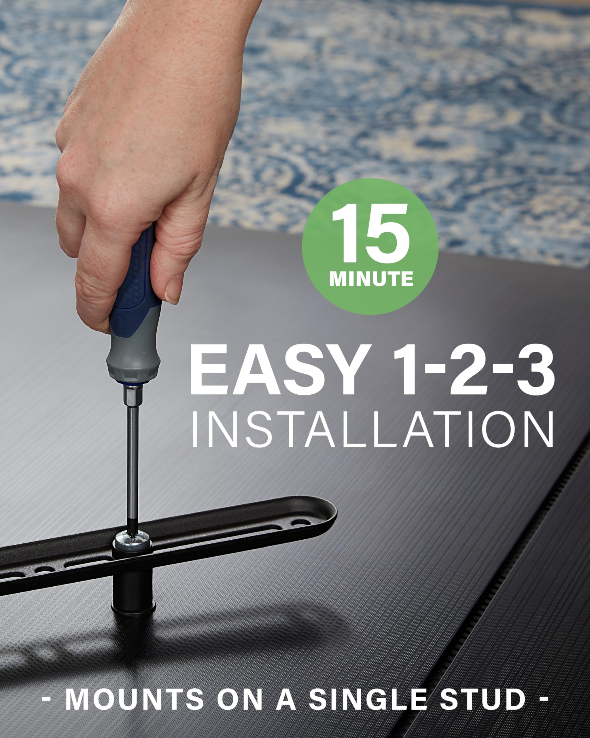 SANUS Full Motion TV Mount - Single Stud 32 to 55 inch TV Wall Mount Tilts, Extends & Swivels - Easy DIY Install Includes All Hardware & Post Install Leveling - Great for Corners - Image 8