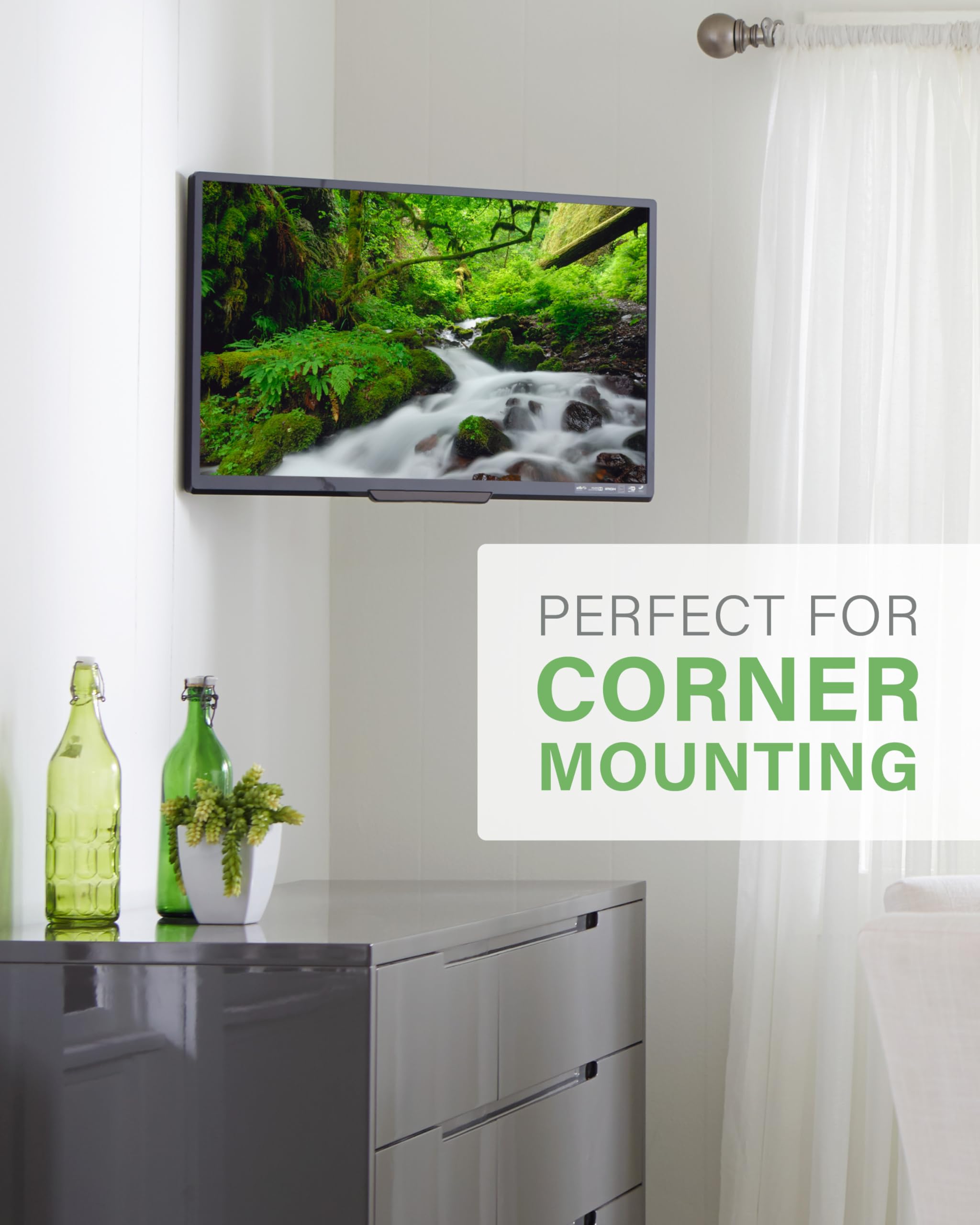 SANUS Full Motion TV Wall Mount for 19–40” Screens – Single Stud Design Tilts, Swivels & Extends – Ideal for Corners – Easy DIY Install with Hardware & Post-Install Leveling - Image 9