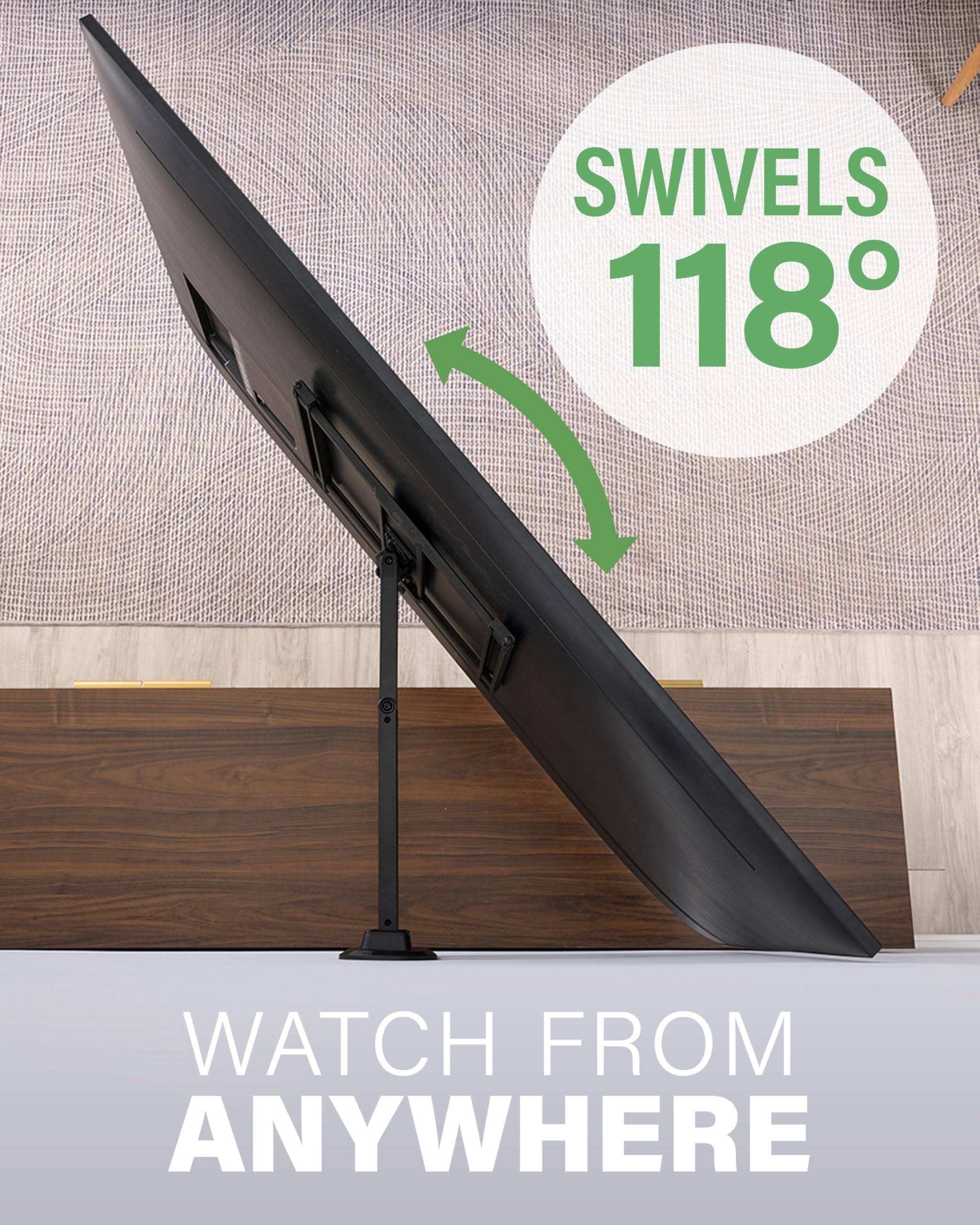 SANUS Height Adjustable Full Motion TV Wall Mount for 32” to 65” TVs – Raise or Lower TV 3” After Install – Maximizes Compatibility with Your Setup – 3 Step DIY w/Smooth Extension, Tilt & Swivel - Image 6