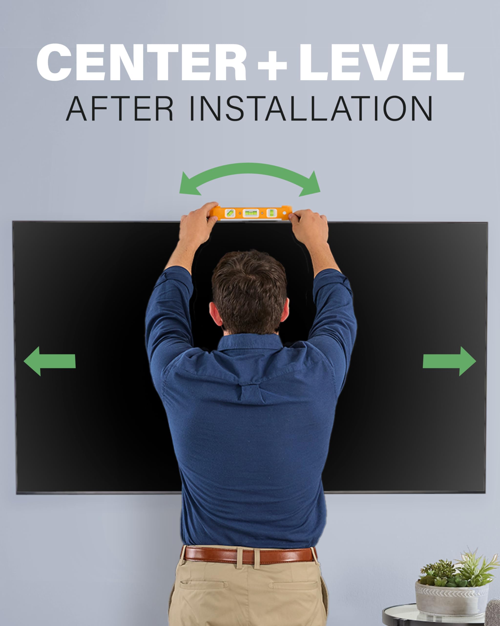 SANUS Height Adjustable Full Motion TV Wall Mount for 32” to 65” TVs – Raise or Lower TV 3” After Install – Maximizes Compatibility with Your Setup – 3 Step DIY w/Smooth Extension, Tilt & Swivel - Image 9