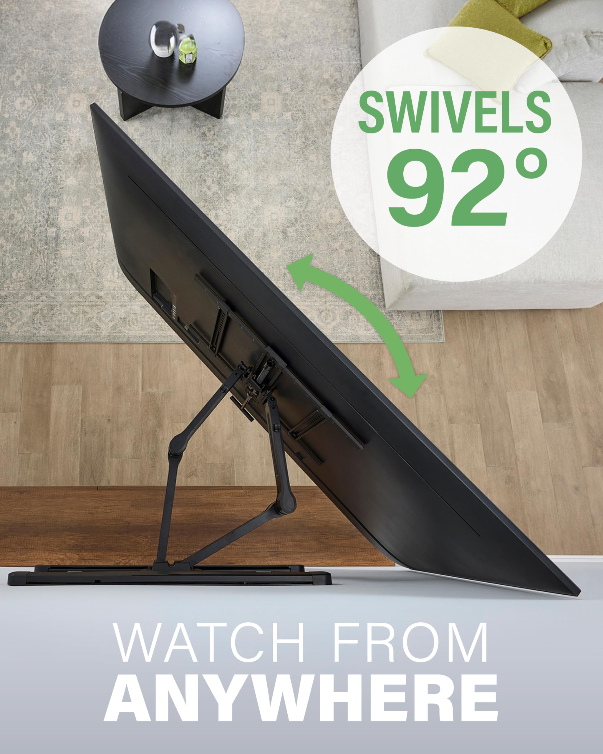 SANUS Height Adjustable Full Motion TV Wall Mount for 42" to 90" TVs - Raise or Lower TV 4" After Install - Maximizes Compatibility with Your Setup - 3 Step DIY w/Smooth Extension, Tilt & Swivel - Image 6