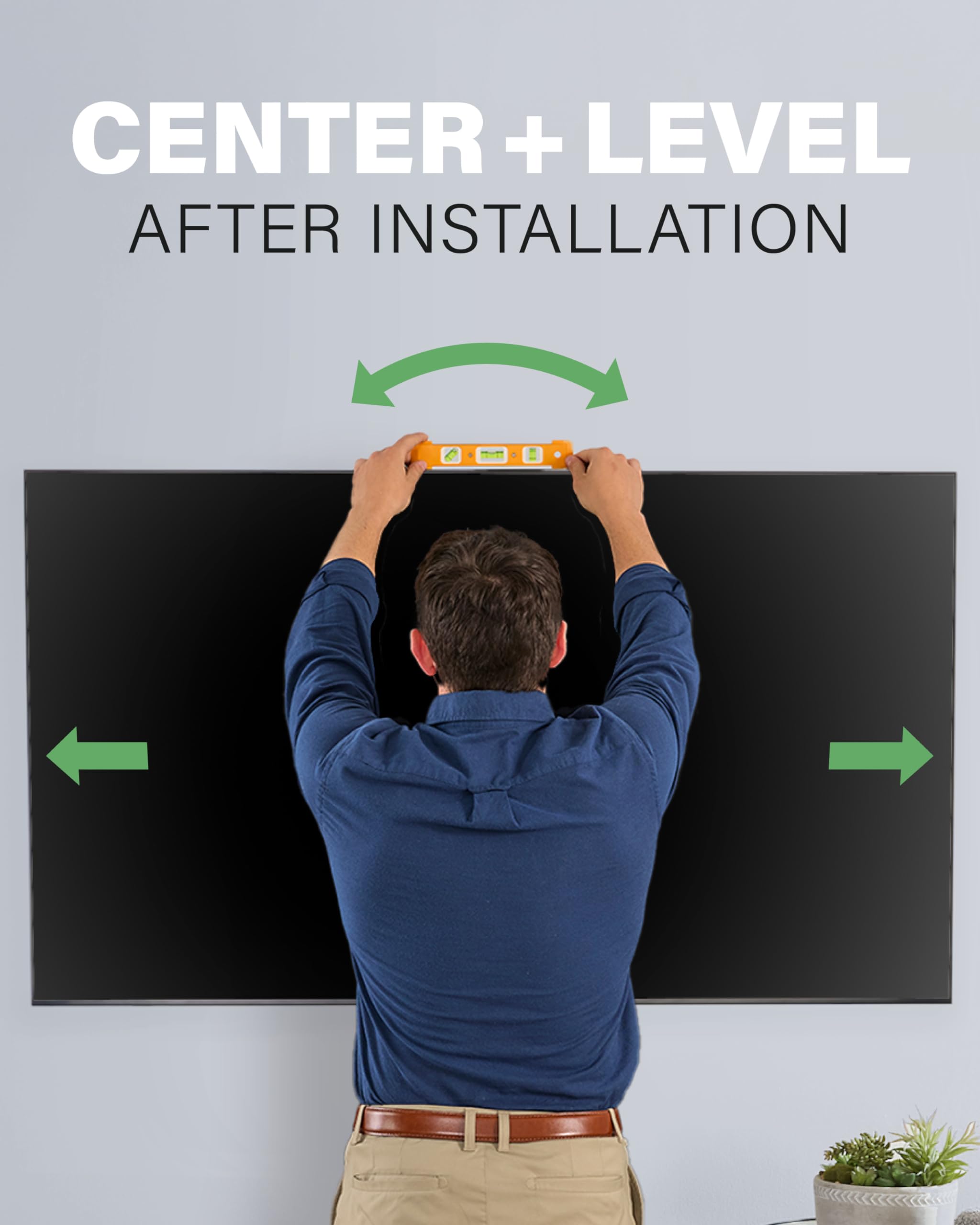 SANUS Height Adjustable Full Motion TV Wall Mount for 42" to 90" TVs - Raise or Lower TV 4" After Install - Maximizes Compatibility with Your Setup - 3 Step DIY w/Smooth Extension, Tilt & Swivel - Image 9