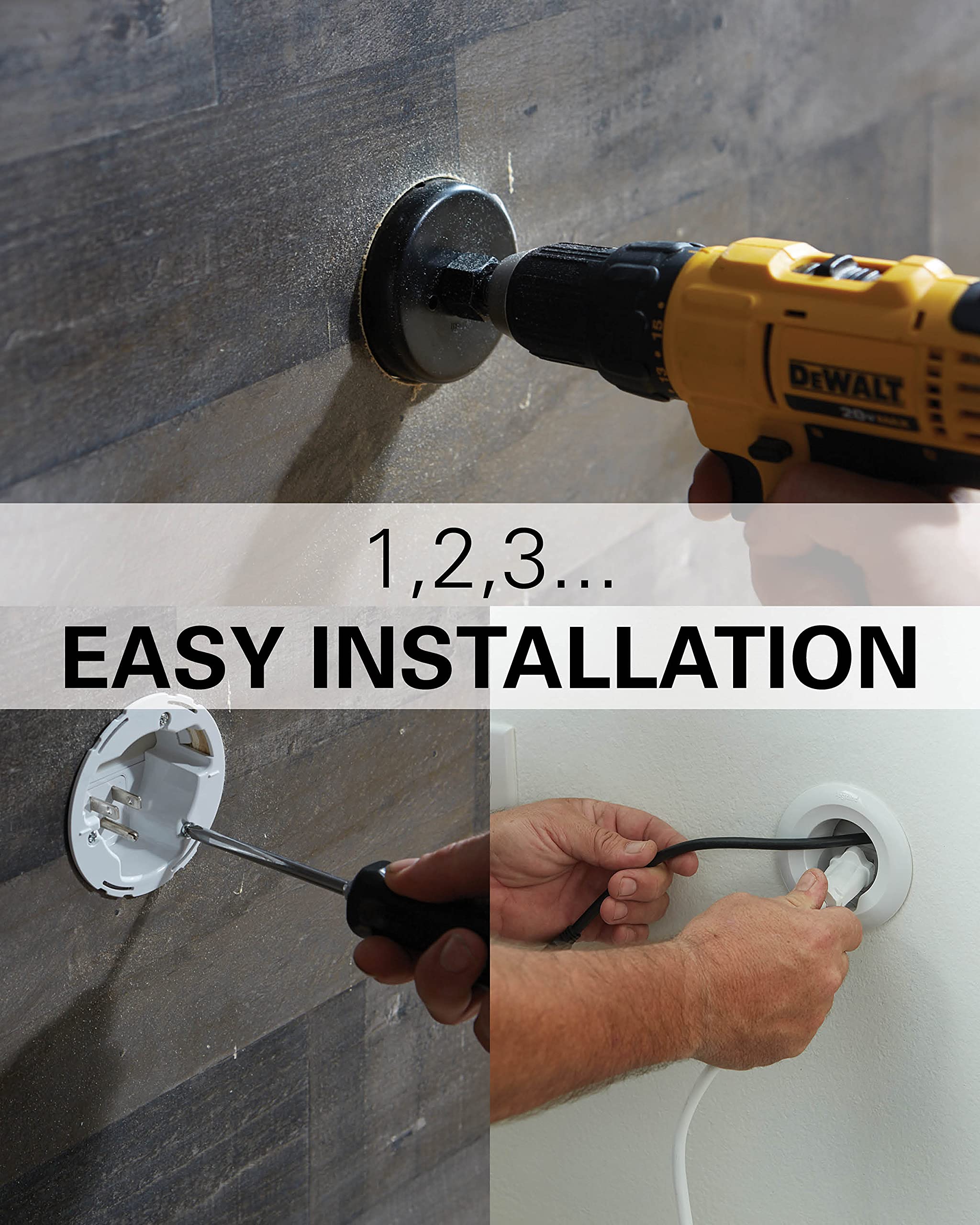 SANUS in-Wall Cable Management Kit for Speakers & TVs - Conceal Cables When Mounting Speakers Or TVs On The Wall - Prewired for Easy Install-WSIWP1-W1 - Image 4