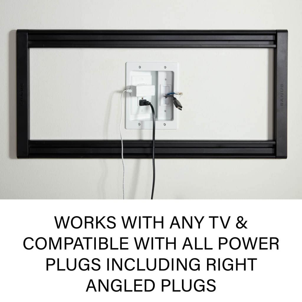 SANUS Advanced Tilt 4D Premium Universal Low Profile TV Mount for 42" - 90" Flat Screen TVs & in-Wall TV Power and Cable Management Kit - Image 7