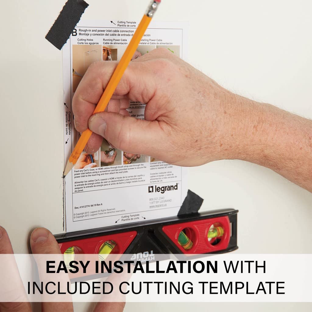 SANUS in-Wall TV Power and Cable Management Kit White - Image 5