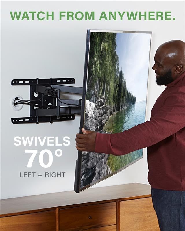 SANUS Premium Full Motion TV Mount for 42"-90" TVs - Sturdy & Smooth Extension, Swivel and Tilt for Big TVs - Universal Design Fits Samsung, LG, Vizio, TCL & More - Easy Installation -OLF22 - Image 5