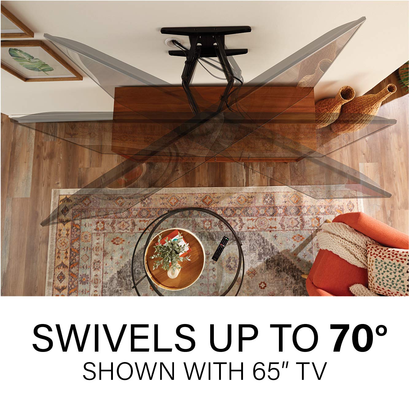 SANUS Premium Full Motion TV Mount & in Wall TV Power & Cable Management Kit - Image 4