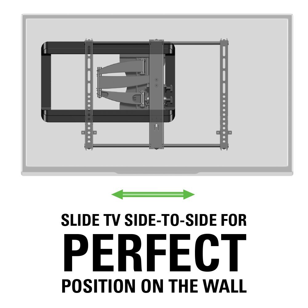 Sanus Premium Full Motion TV Wall Mount Bracket for 37"-50" TVs Features 15º of Tilt, 90º of Swivel, & Post Install Centering - Vmf620-B1 - Image 4