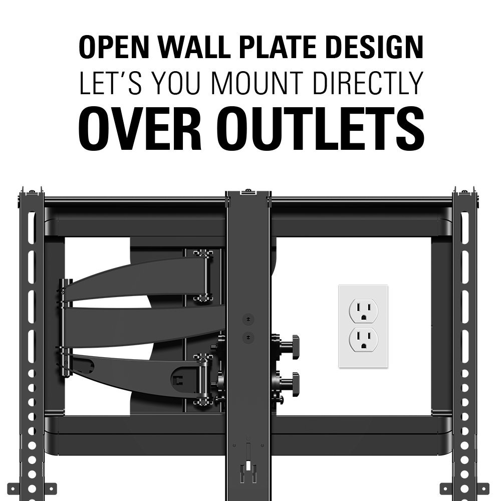 Sanus Premium Full Motion TV Wall Mount Bracket for 37"-50" TVs Features 15º of Tilt, 90º of Swivel, & Post Install Centering - Vmf620-B1 - Image 9