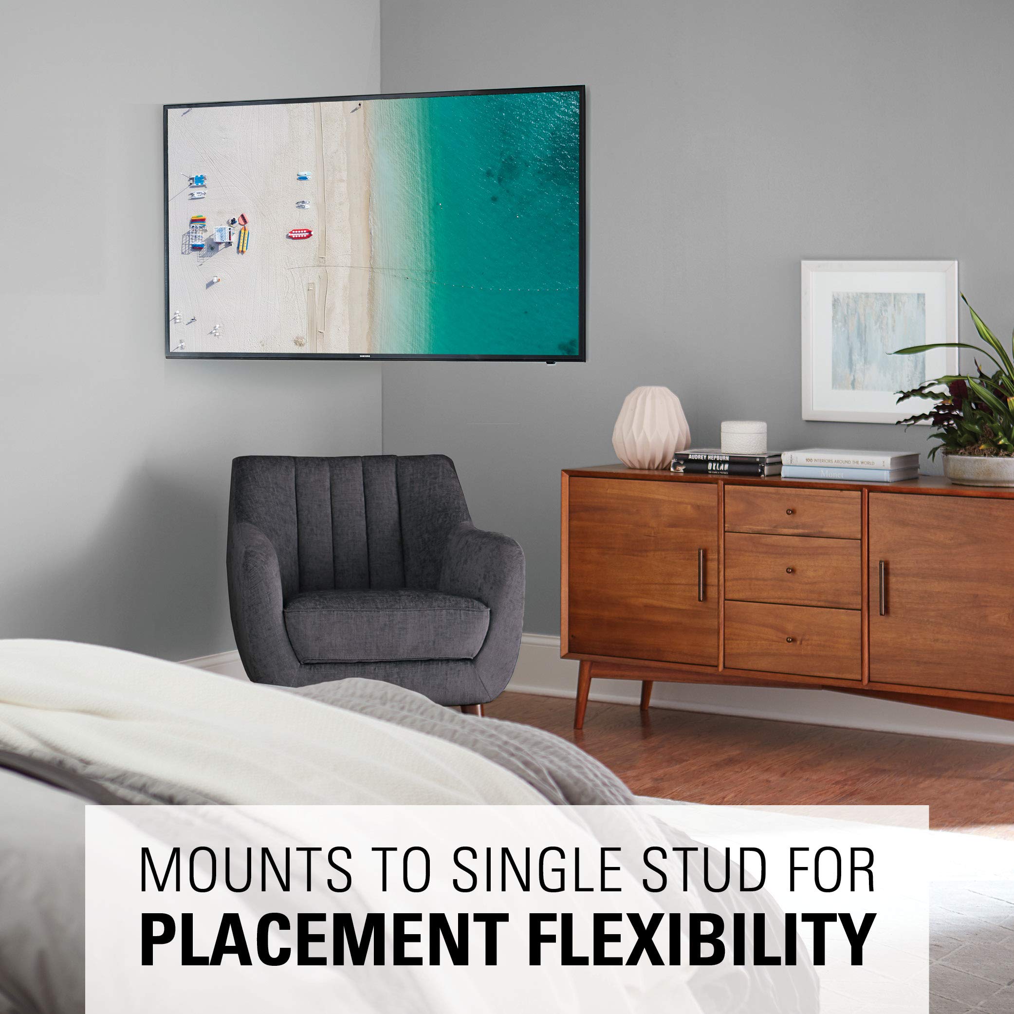 Sanus Premium Full Motion TV Wall Mount for 19" - 40" TVs - Stainless Steel Finish with FluidMotion Design for Smooth Extension, Swivel and Tilt- Low Profile TV Bracket with Easy 3 Step Install - Image 7