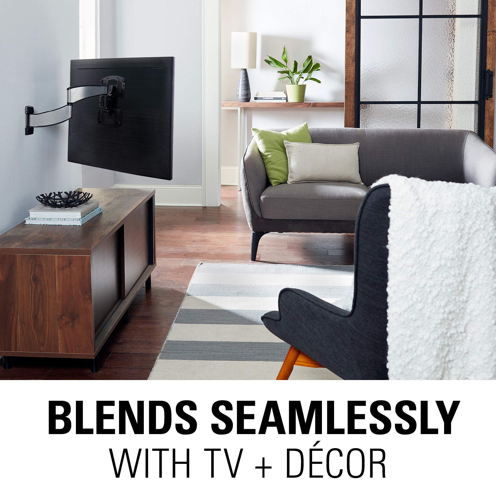 Sanus Premium Full Motion TV Wall Mount for 19" - 40" TVs - Stainless Steel Finish with FluidMotion Design for Smooth Extension, Swivel and Tilt- Low Profile TV Bracket with Easy 3 Step Install - Image 9