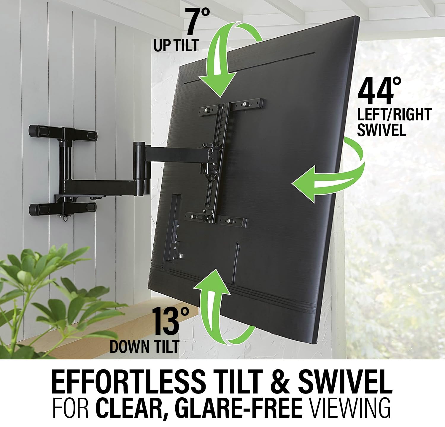 SANUS Premium Outdoor TV Mount - Weatherproof Full-Motion Mount for 40"-85" TVs with 25" of Smooth Extension - Corrosion Resistant Coating Plus Stainless Steel Hardware - VODLF125 - Image 3