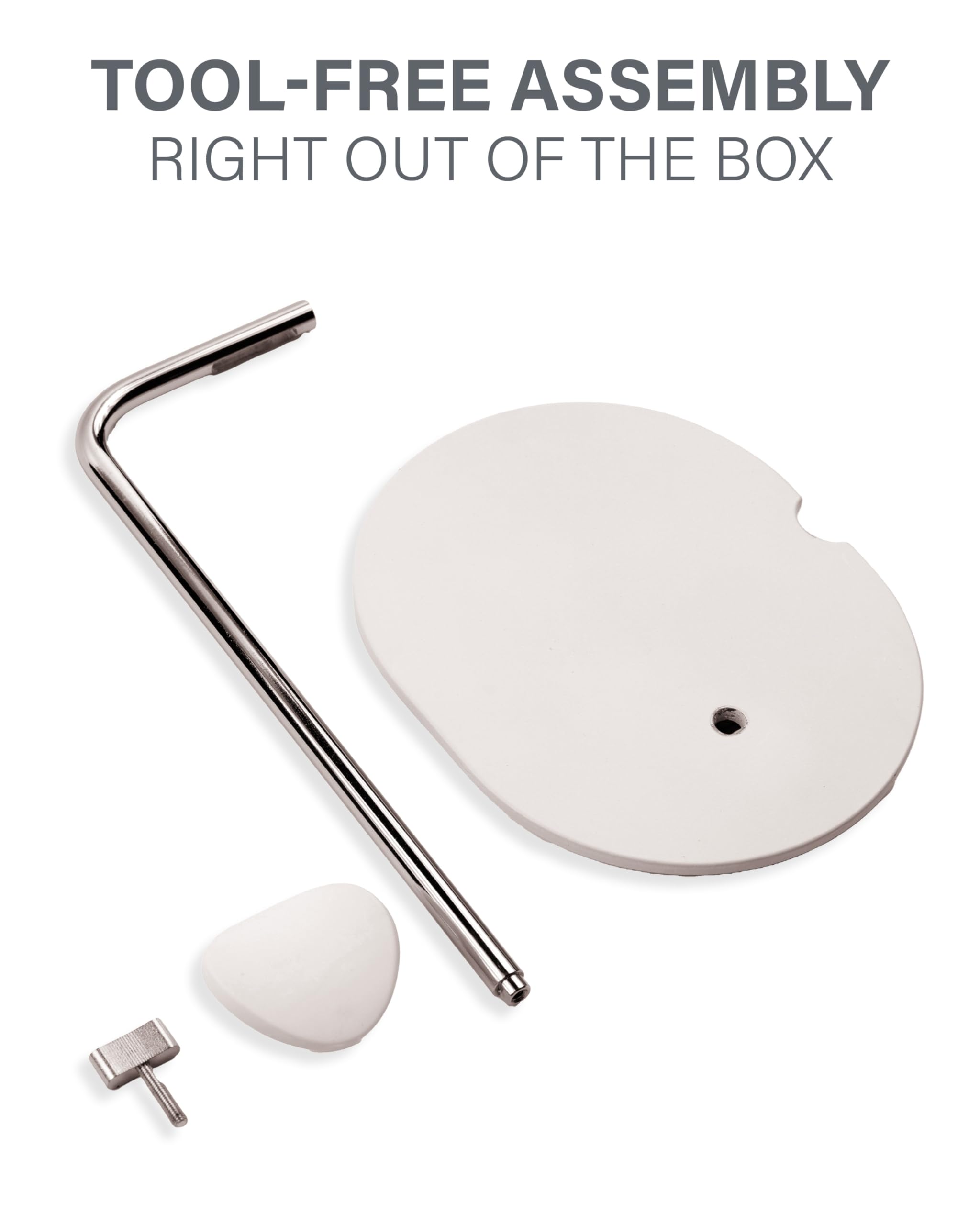 Sanus Sonos Ace Headphones Stand - Premium Stand w/Silicone Cradle Prevents Creasing & Built-in Cable Management w/Magnetic Clip for Fast Charging - Tool-Free Setup - White Sonos Headphones Holder - Image 8