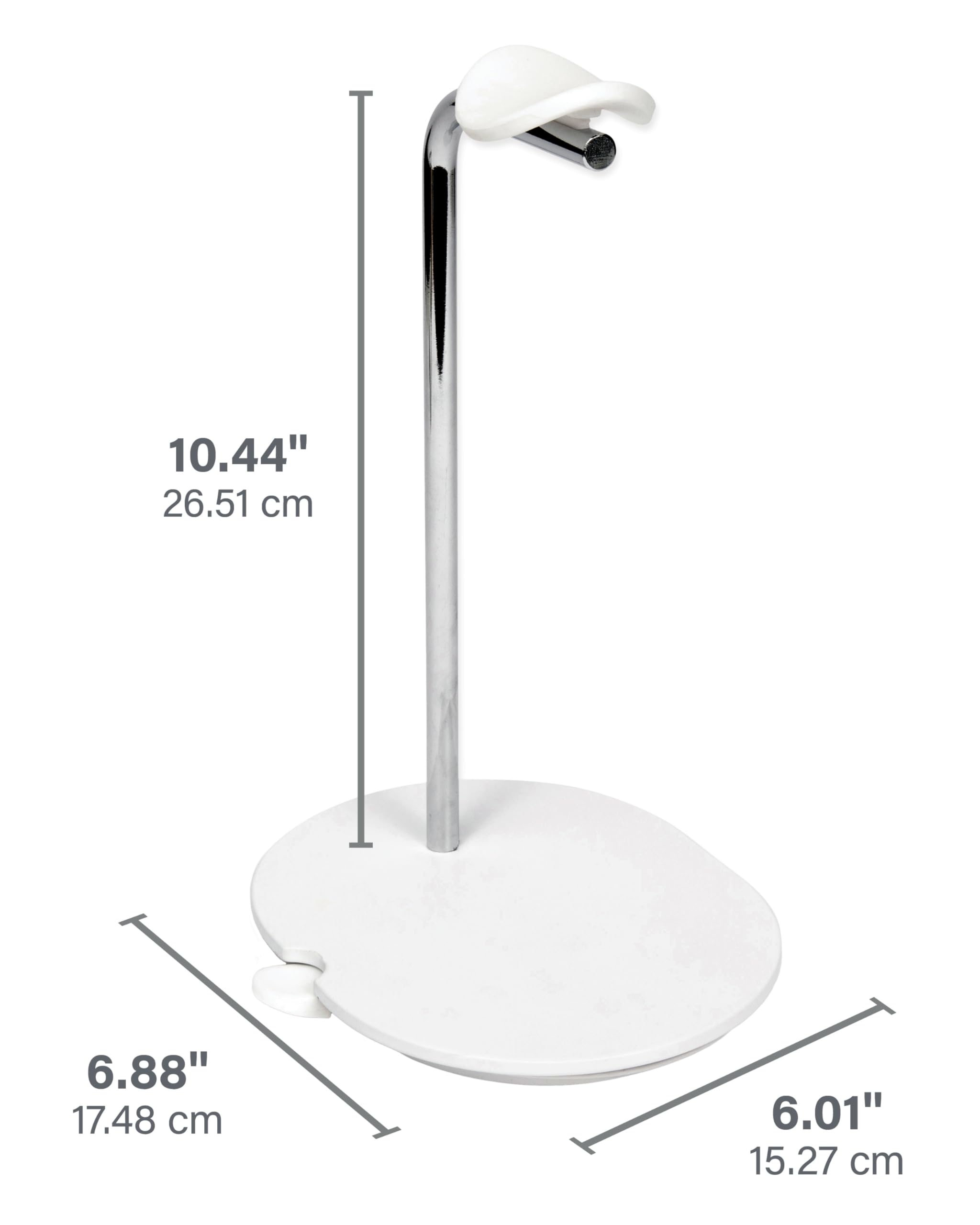 Sanus Sonos Ace Headphones Stand - Premium Stand w/Silicone Cradle Prevents Creasing & Built-in Cable Management w/Magnetic Clip for Fast Charging - Tool-Free Setup - White Sonos Headphones Holder - Image 9