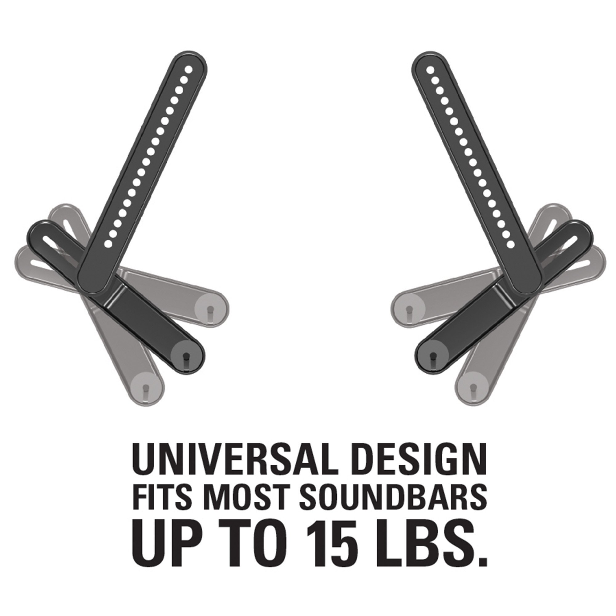 Sanus Soundbar Mount for Most Soundbars up to 15 lbs - Features Simple Install and Tool-Free Adjustments - Compatible with Most TVs and Mounts - SOA-SBM1 - Image 4