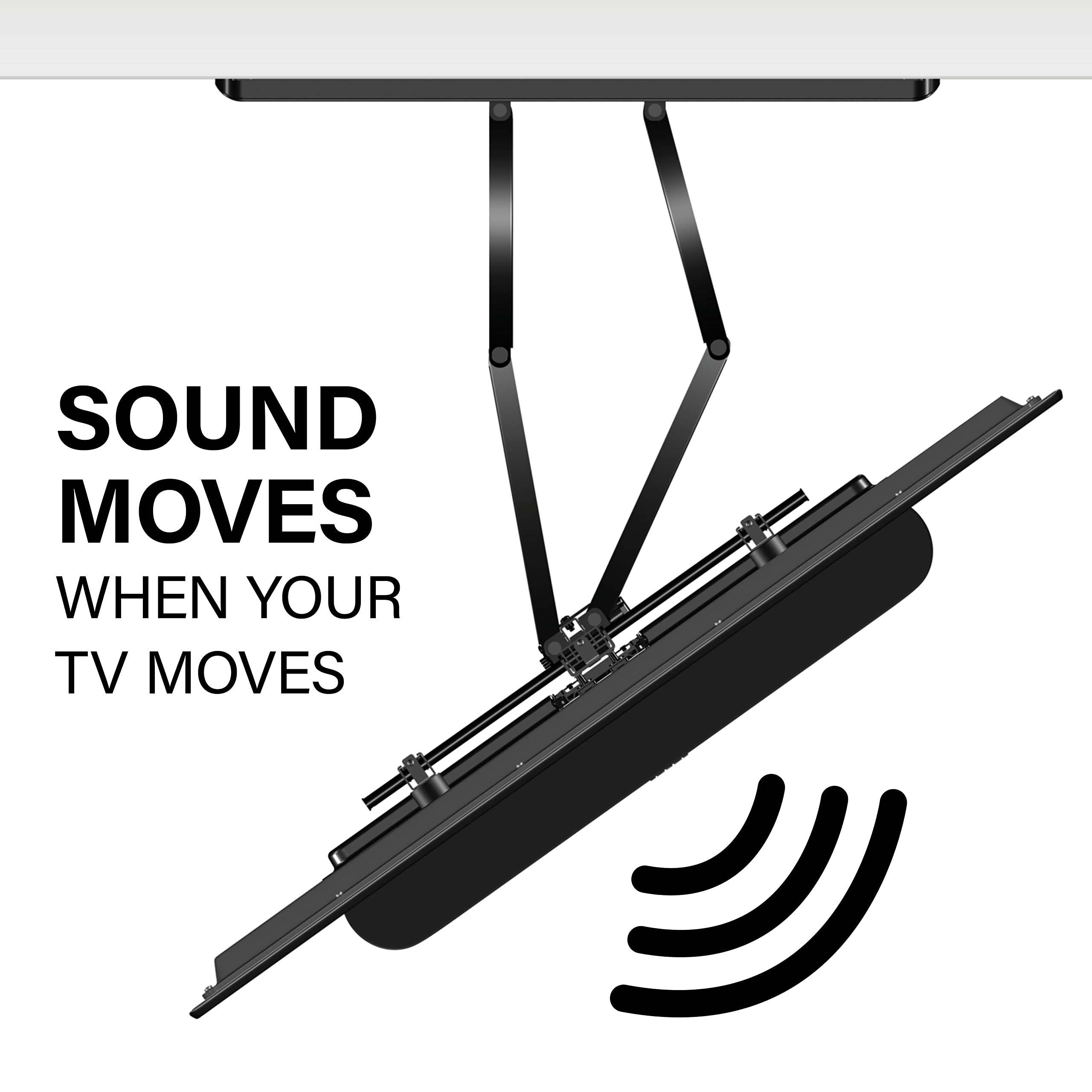 SANUS Soundbar Mount for Sonos Beam Gen 1 & 2 - Height Adjustable up to 12" & Designed to Work with Any TV - Custom Fit to Sonos Beam Gen 1 & 2 for Optimal Audio Performance - Image 3