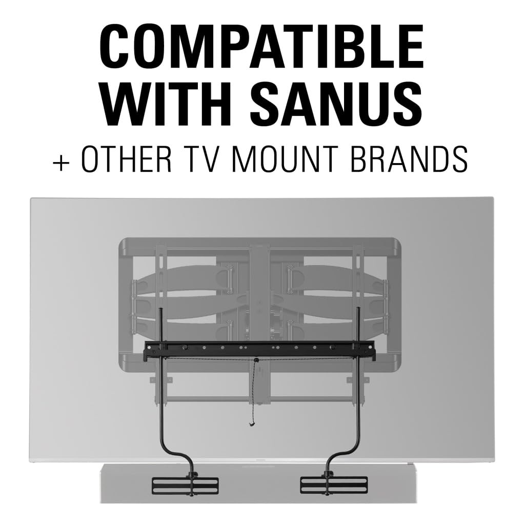 Sanus Soundbar Mount For TV Mount Bracket - Height & Depth Adjust, Moves In-Sync With TV, Supports Sound Bars Up To 20 lbs - SASB1-B1 - Image 4