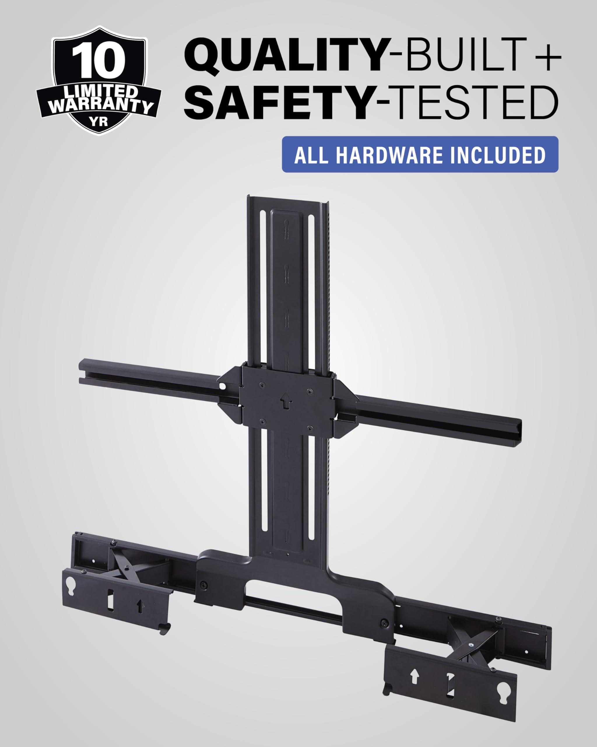 SANUS Soundbar TV Mount for Sonos Arc & Sonos Arc Ultra Soundbar – Depth Adjustable for Dolby Atmos – Universal Mount for TVs 50” to 90” - Image 9