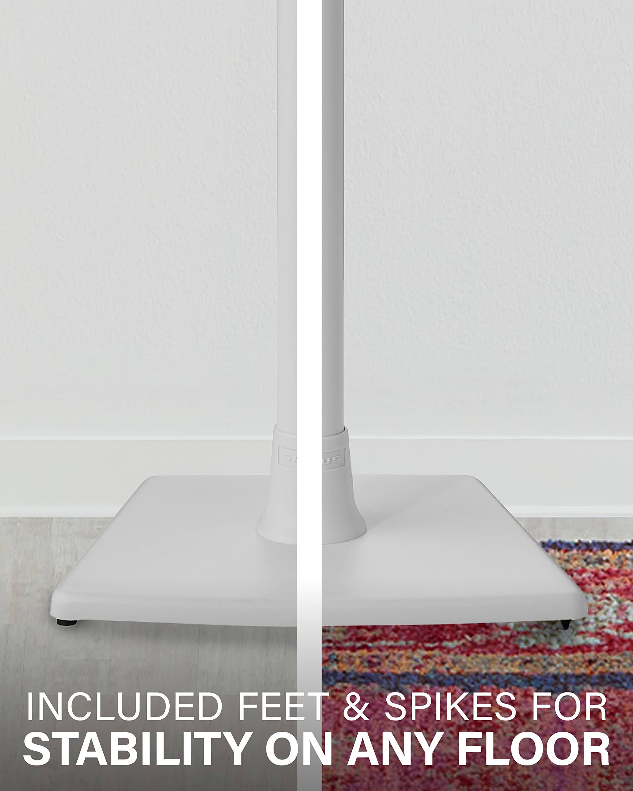 SANUS Speaker Stand for Sonos One, One SL & Play:1 - Premium Fixed Height Speaker Stands w/Built-in Cable Channels & Easy 3-Step Install – White, Single - Image 6