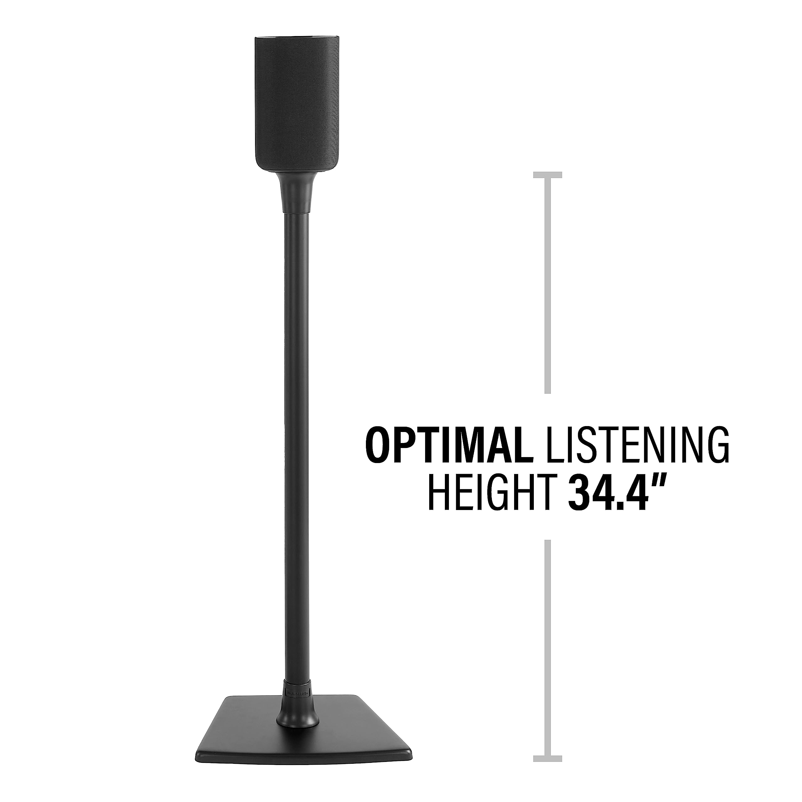 SANUS Speaker Stands for Roku Wireless - Fixed Height Speaker Stands Pair Designed Exclusively for Roku Soundbar & Sound System - Includes Carpet Spikes & Rubber Pads - Image 5
