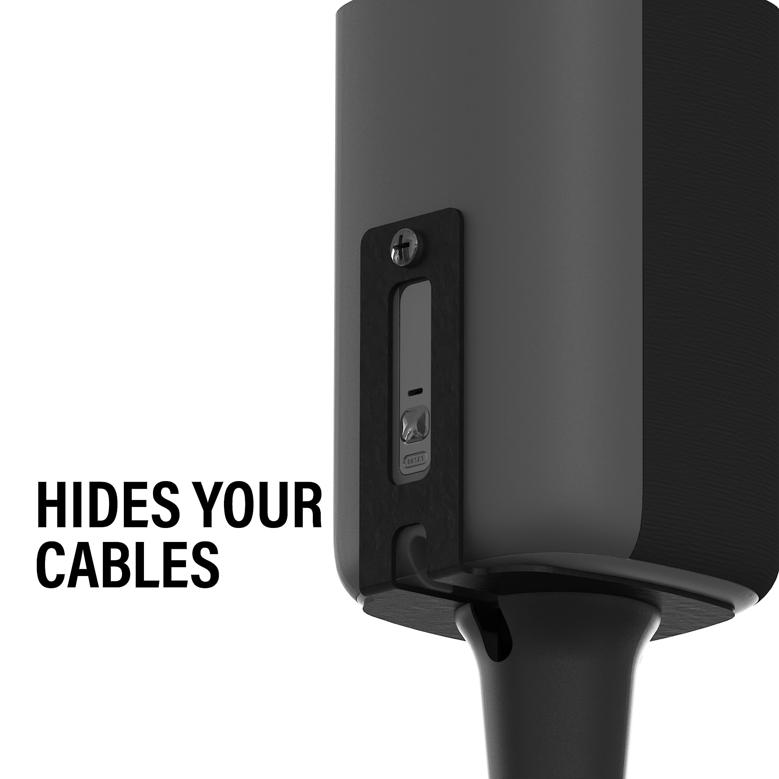 SANUS Speaker Stands for Roku Wireless - Fixed Height Speaker Stands Pair Designed Exclusively for Roku Soundbar & Sound System - Includes Carpet Spikes & Rubber Pads - Image 6