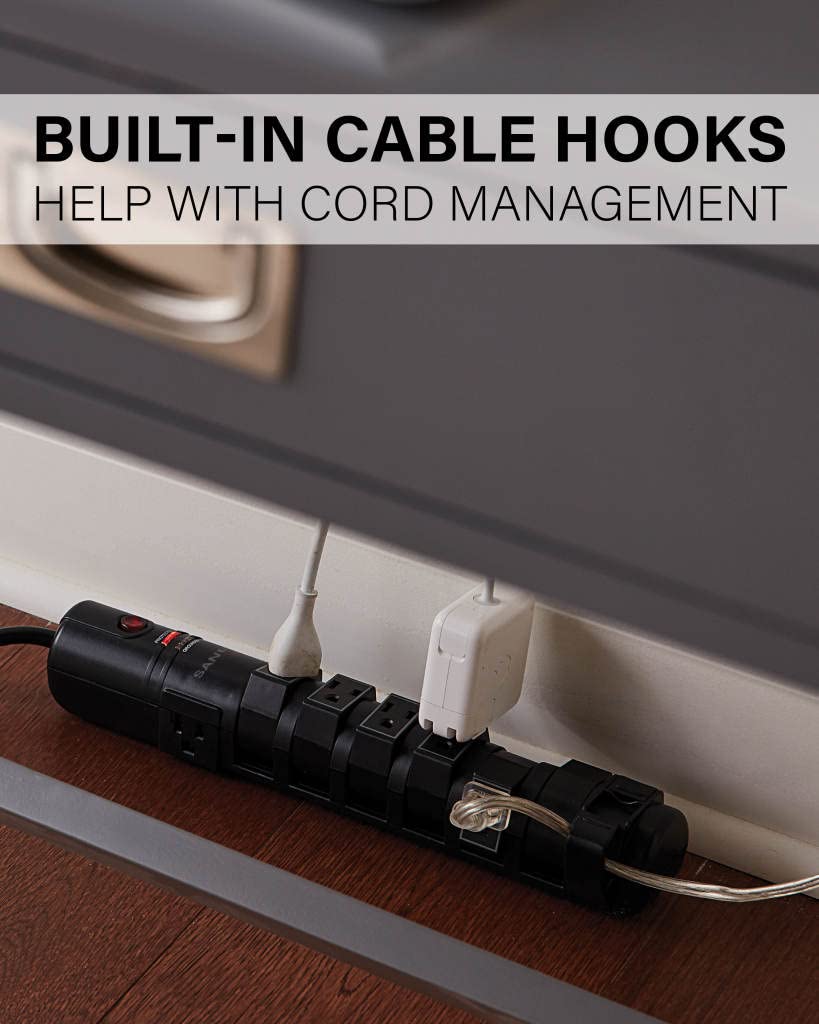 SANUS Surge Protected Power Strip with 6 Rotating and 2 Fixed outlets - Image 3