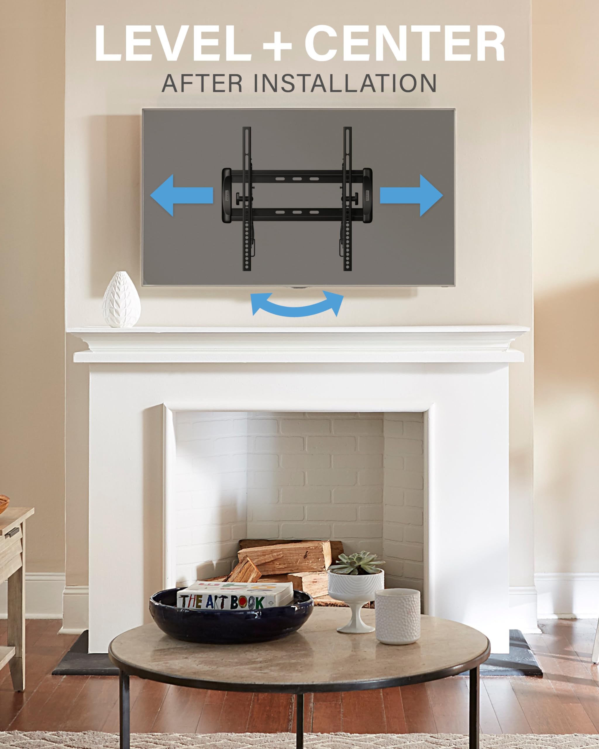 SANUS Tilting TV Mount - Universal 32 to 55 inch TV Wall Mount w/Low Profile Design - Easy DIY Install Includes Lateral Shift & All Hardware - Image 7