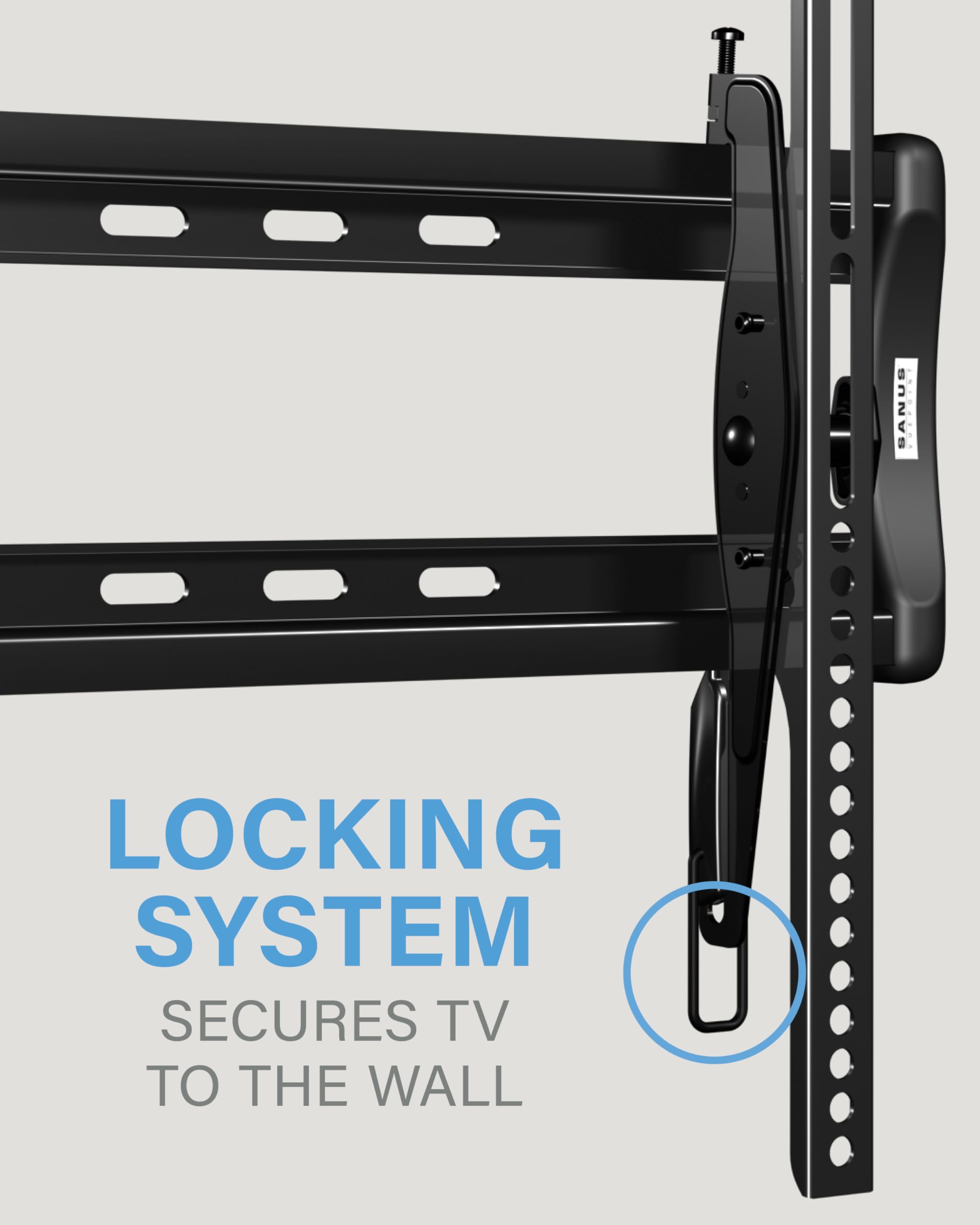 SANUS Tilting TV Mount - Universal 32 to 55 inch TV Wall Mount w/Low Profile Design - Easy DIY Install Includes Lateral Shift & All Hardware - Image 8