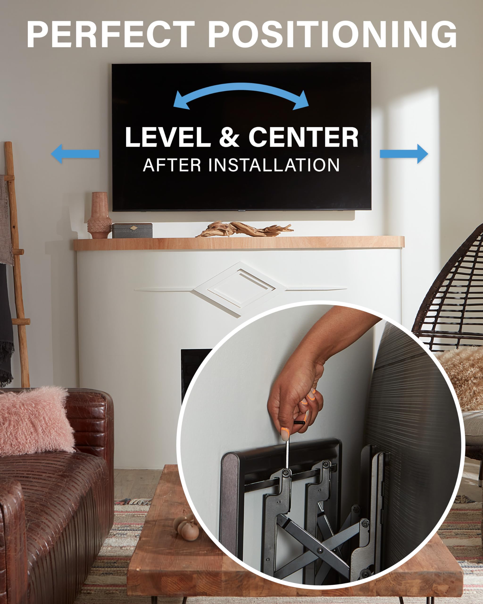 SANUS Tilting TV Wall Mount for 42" to 90" TVs - Low Profile & Universal Design - Fight Screen Glare - Easy 3-Step DIY - Image 7