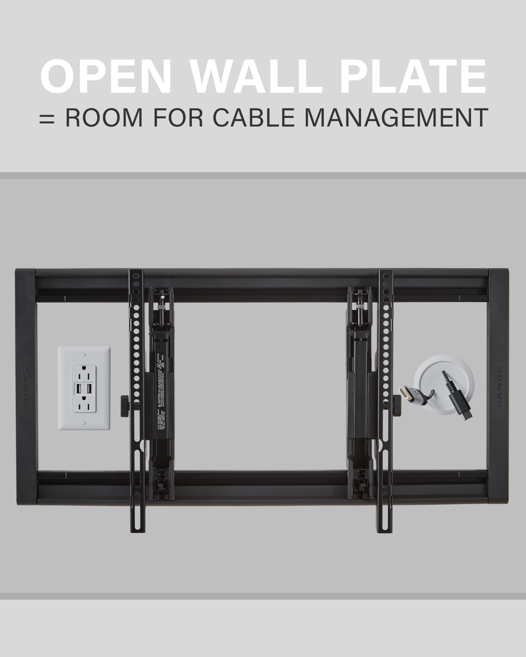 SANUS Tilting TV Wall Mount for 42" to 90" TVs - Low Profile & Universal Design - Fight Screen Glare - Easy 3-Step DIY - Image 8