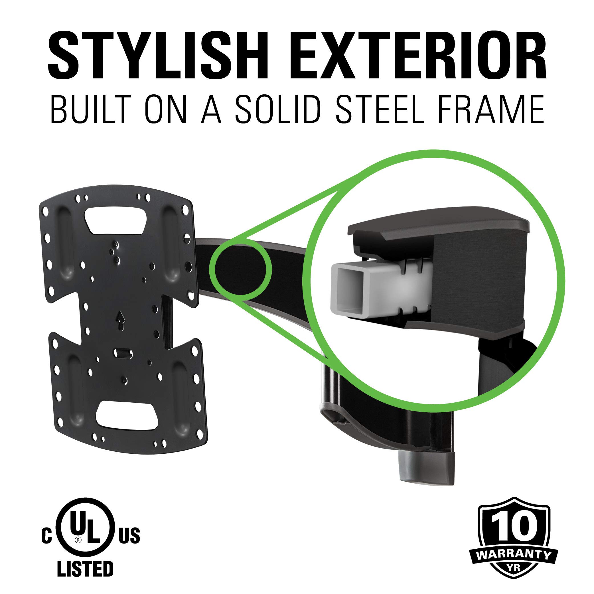 Sanus Vsf716 (B2) Slim Full Motion Swivel Wall Bracket (19-40") - Image 8