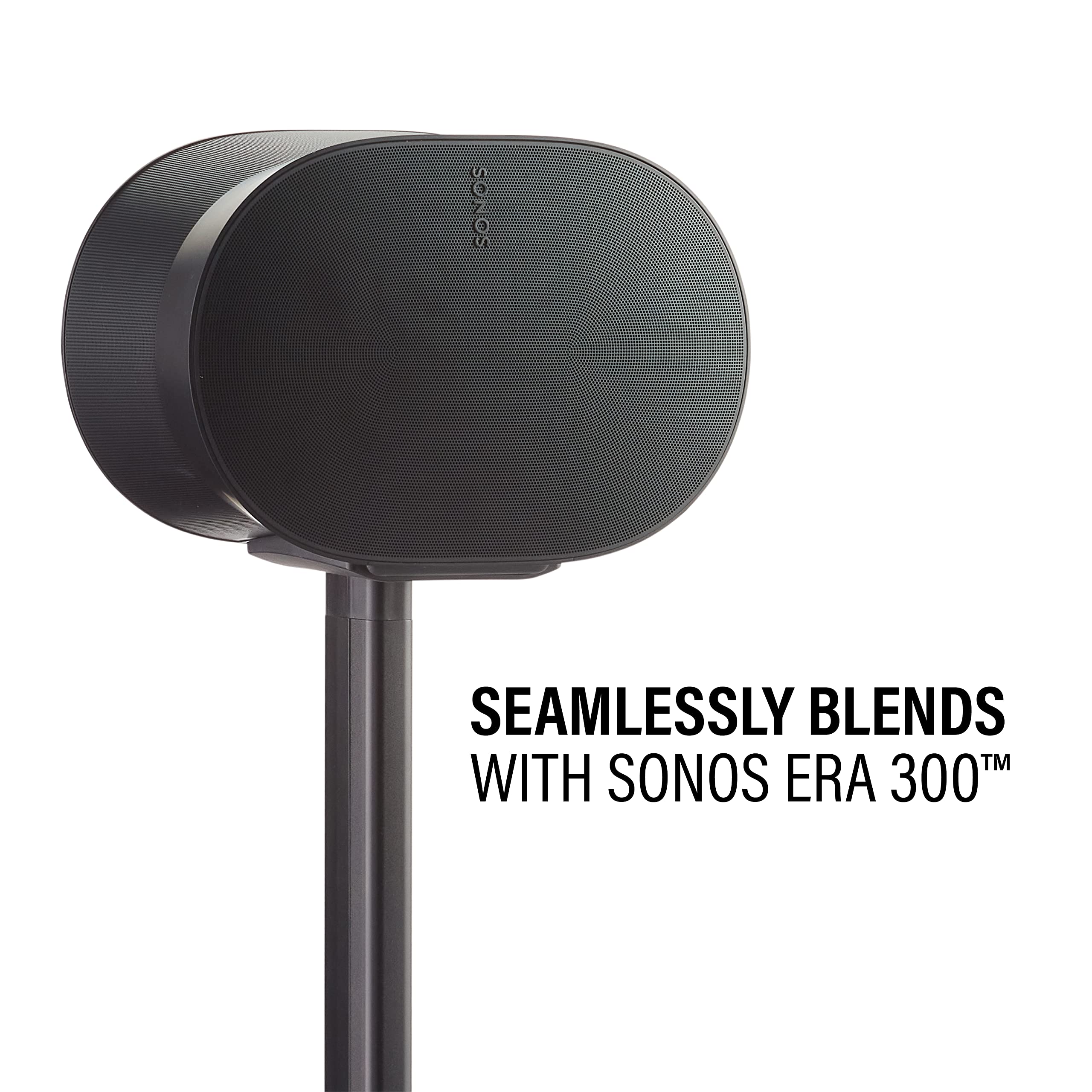 Sanus Wireless Speaker Stands for Sonos ERA 300™ (Black) - Pair, Perfect Stand Setup for Easy and Secure Mounting of New Sonos Era 300™ Speakers - OSSE32-B2 - Image 3