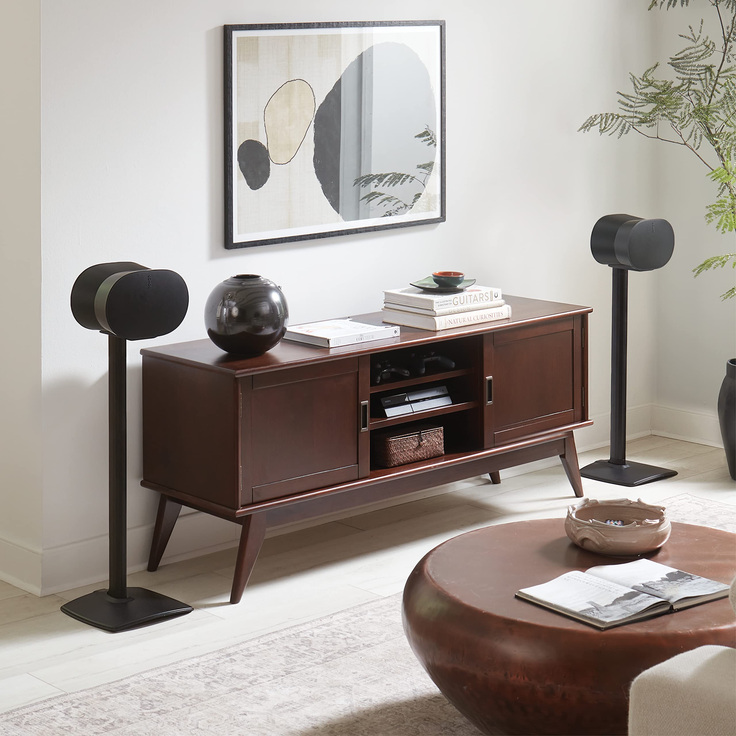 Sanus Wireless Speaker Stands for Sonos ERA 300™ (Black) - Pair, Perfect Stand Setup for Easy and Secure Mounting of New Sonos Era 300™ Speakers - OSSE32-B2 - Image 4