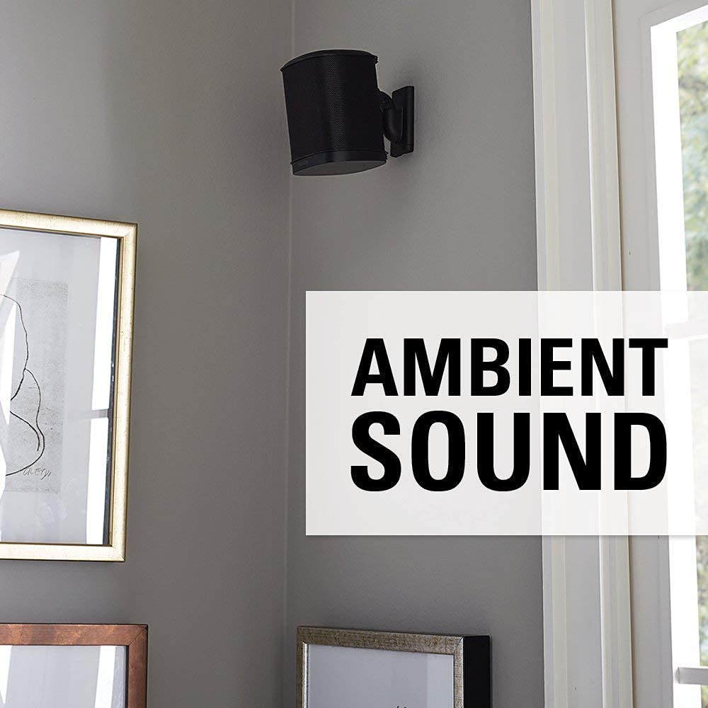 Sanus Wireless Speaker Wall Mount for Sonos ONE - Tool Free Tilt & Swivel Adjustments For Best Audio - Single (black) - WSWM21-B1 - Image 9