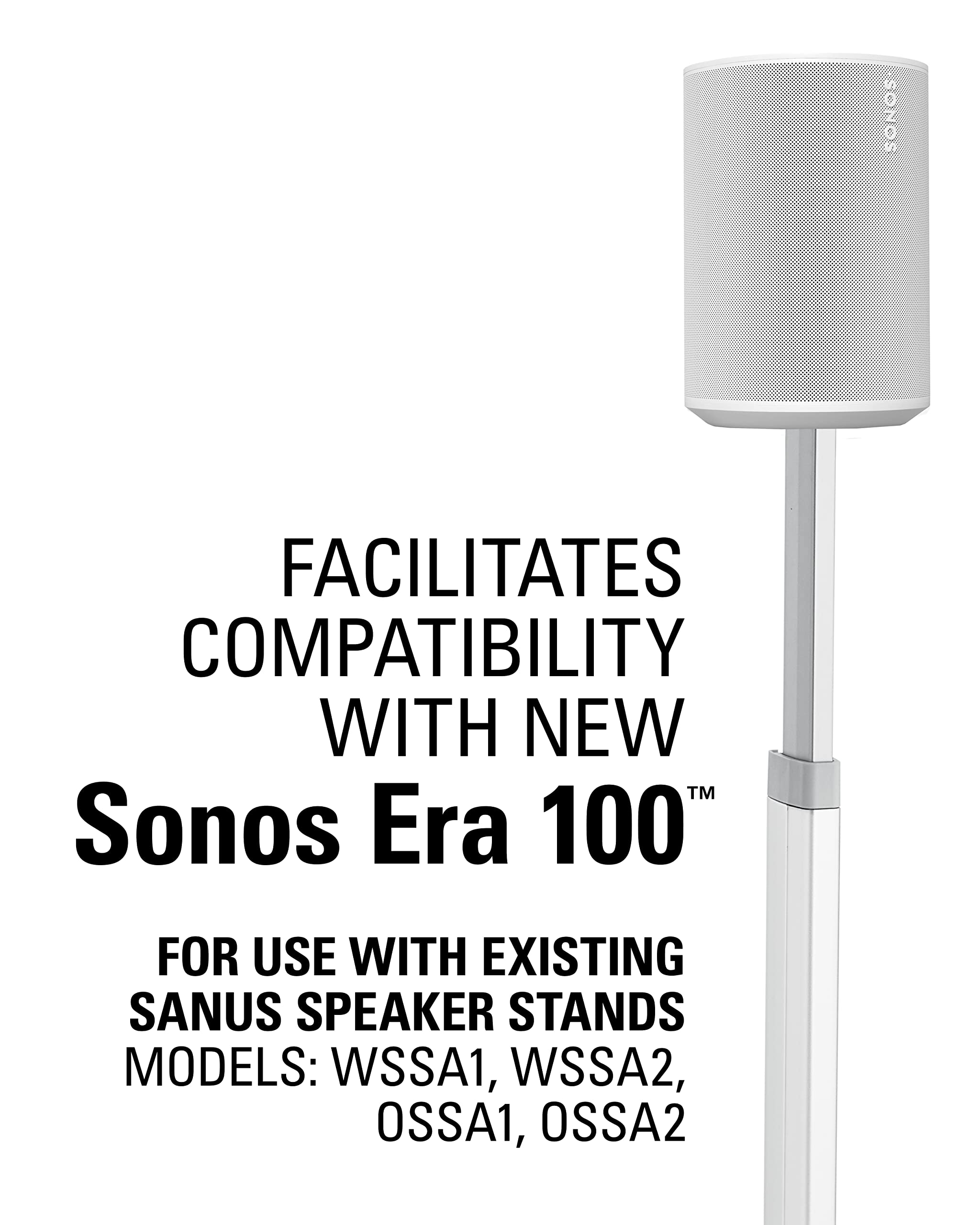 Sonos Era 100 Adapter Bracket Kit for Sanus Adjustable Height Wireless Speaker Stands (WSSA1, WSSA2, OSSA1, OSSA2) - Provides Compatibility for New Sonos Era Speaker - Model: OSSE1A1KIT - Image 3
